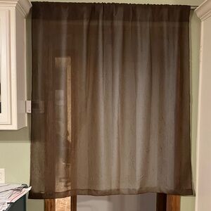 Sophisticated Sheer Hombre Brown/Green Curtain Panel